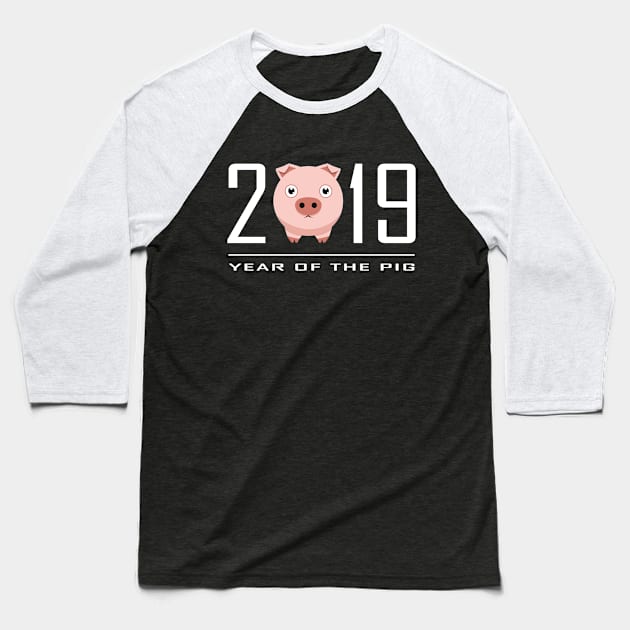 2019 Year Of The Pig Baseball T-Shirt by MasliankaStepan